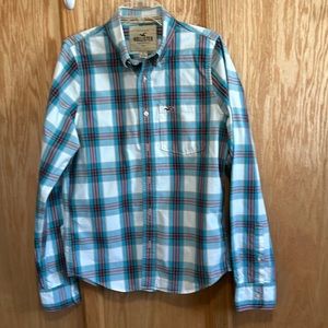 Hollister men’s long sleeve button down shirt. Size Large.